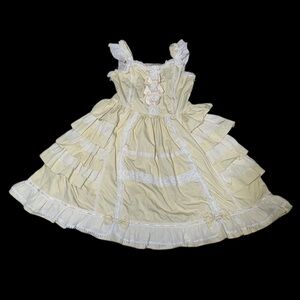 LITASI  Gothic Lolita Dress Cotton Lace Ruffle  Bow Party lace Cosplay